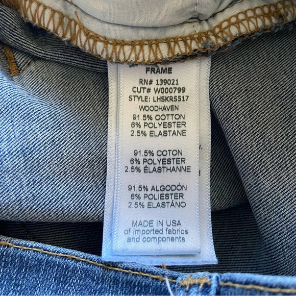 Frame Denim Le High Skinny Stagger Hem Jeans - Picture 9 of 10